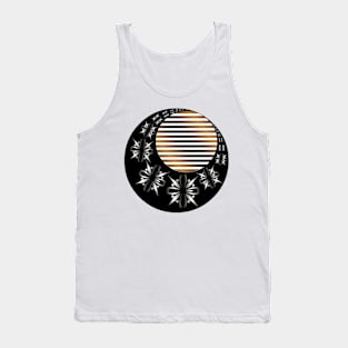 Ornamental waning moon Tank Top